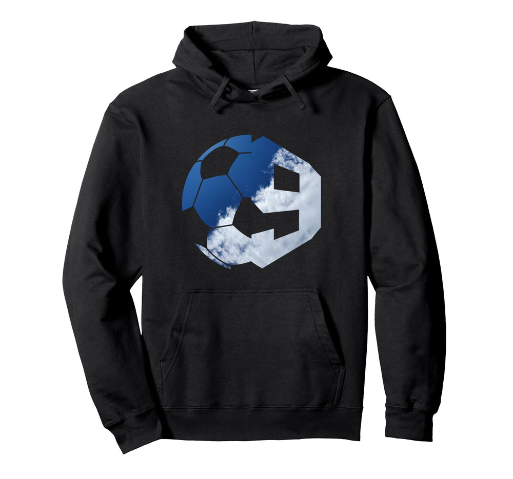 Number 9 Years Soccer 9Th Birthday Hoodie - Streetwear Style Men Women