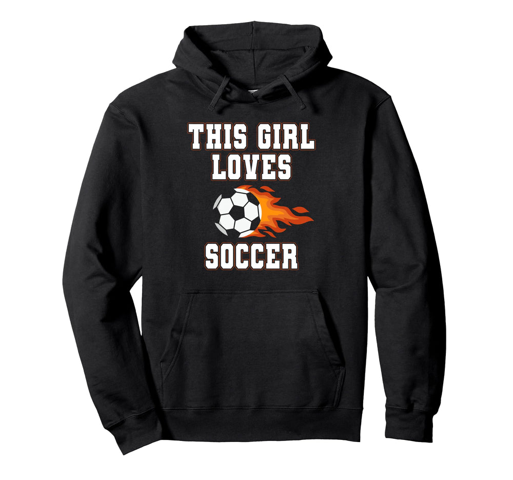 This Loves Soccer Game Day Female Hoodie - Novelty Apparel for Adults