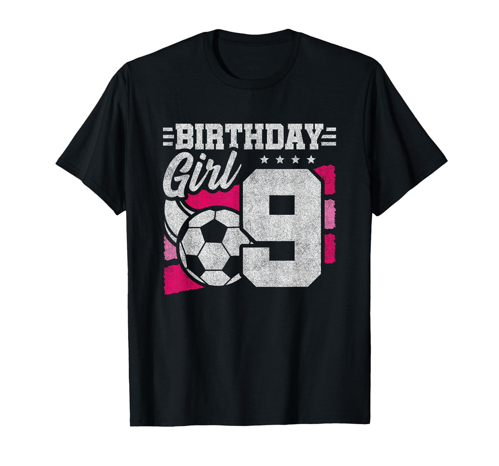 9 Year Old Birthday Soccer Party 9Th T-Shirt - Streetwear Style Unisex