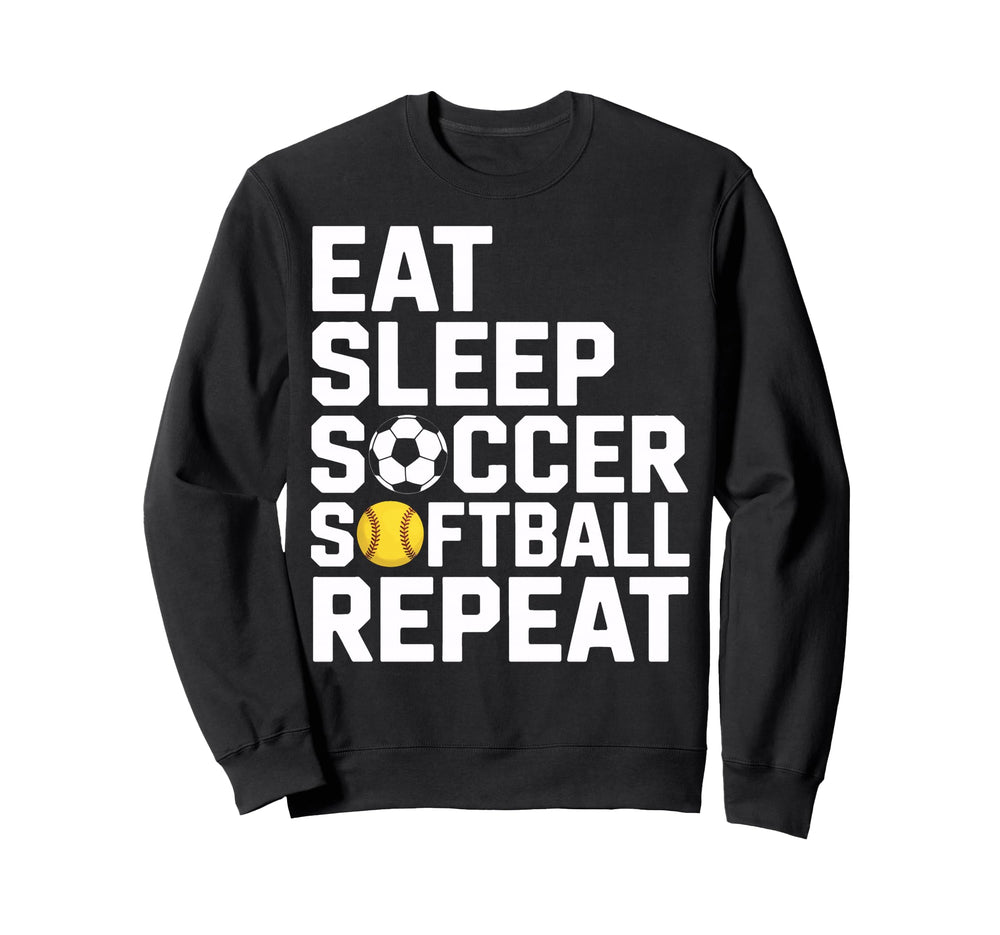 Athlete Eat Sleep Soccer Sweatshirt - Casual Everyday Wear for Adults