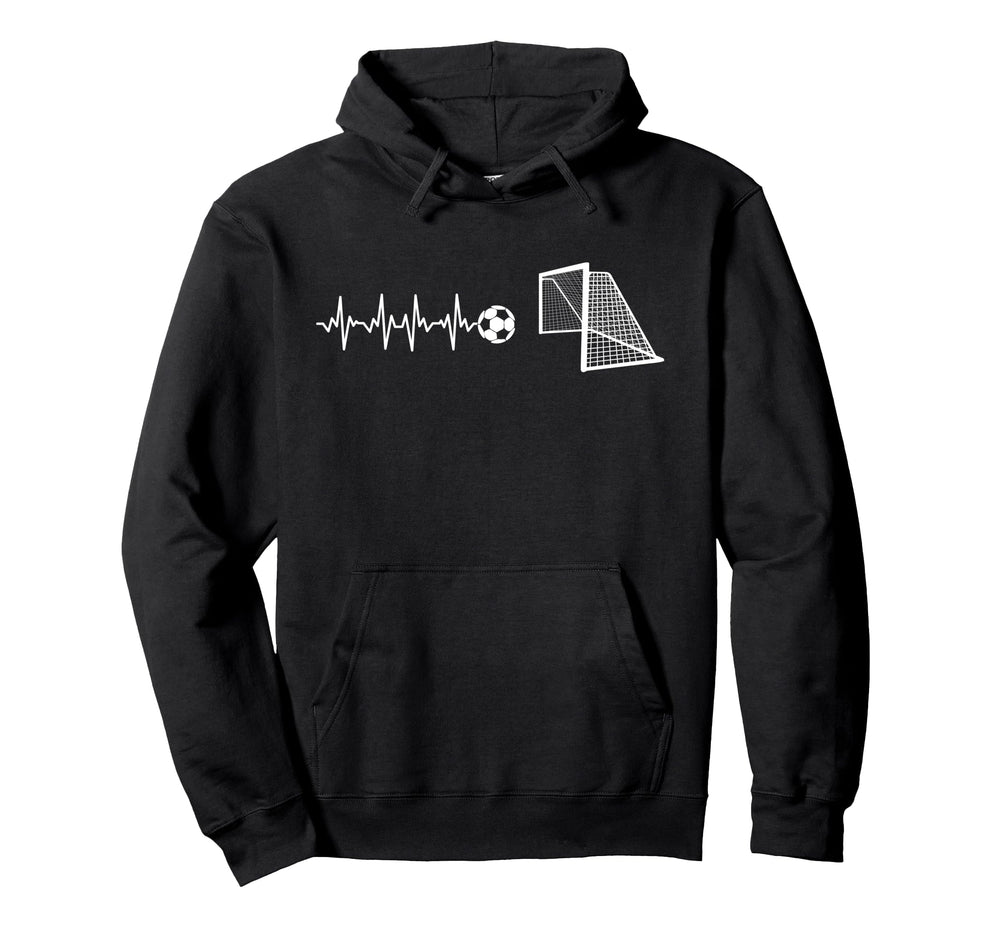 Funny Soccer Heartbeat Ecg Football Hoodie - Custom Art Print Men Women