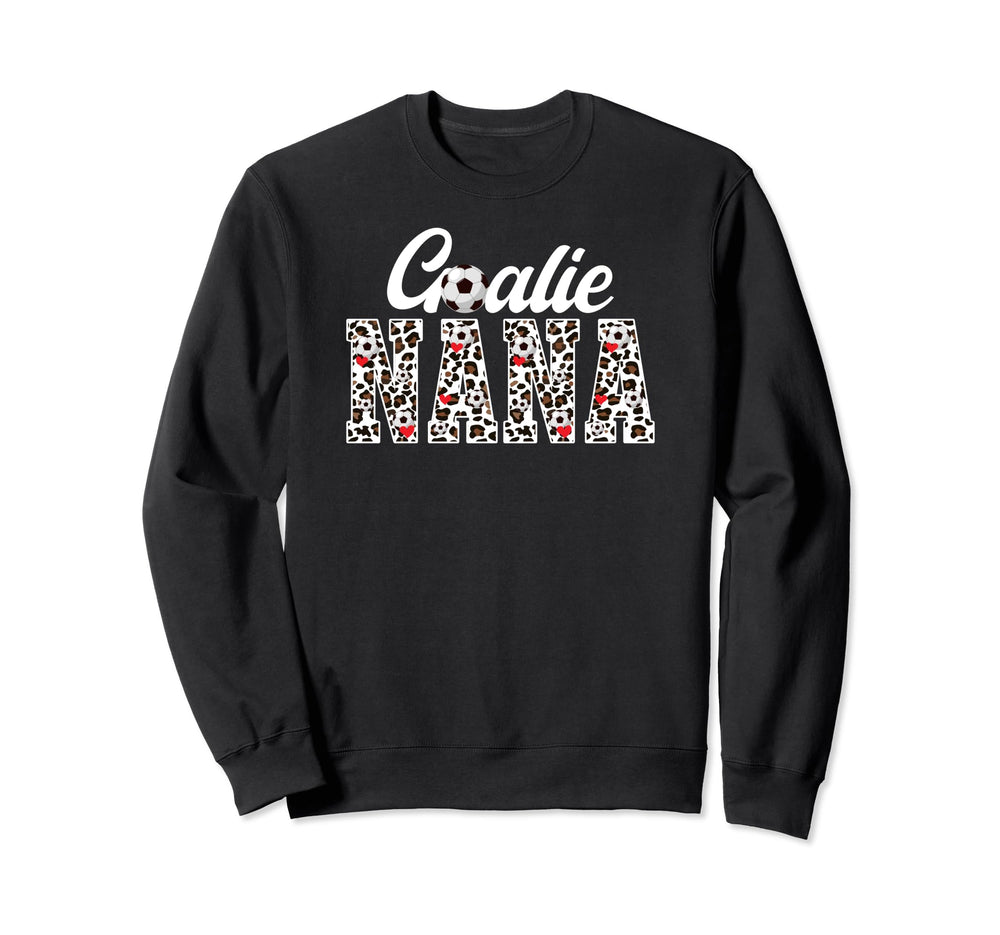 Soccer Goalie Nana Leopard Nana Sweatshirt - Minimalist Print for Adults