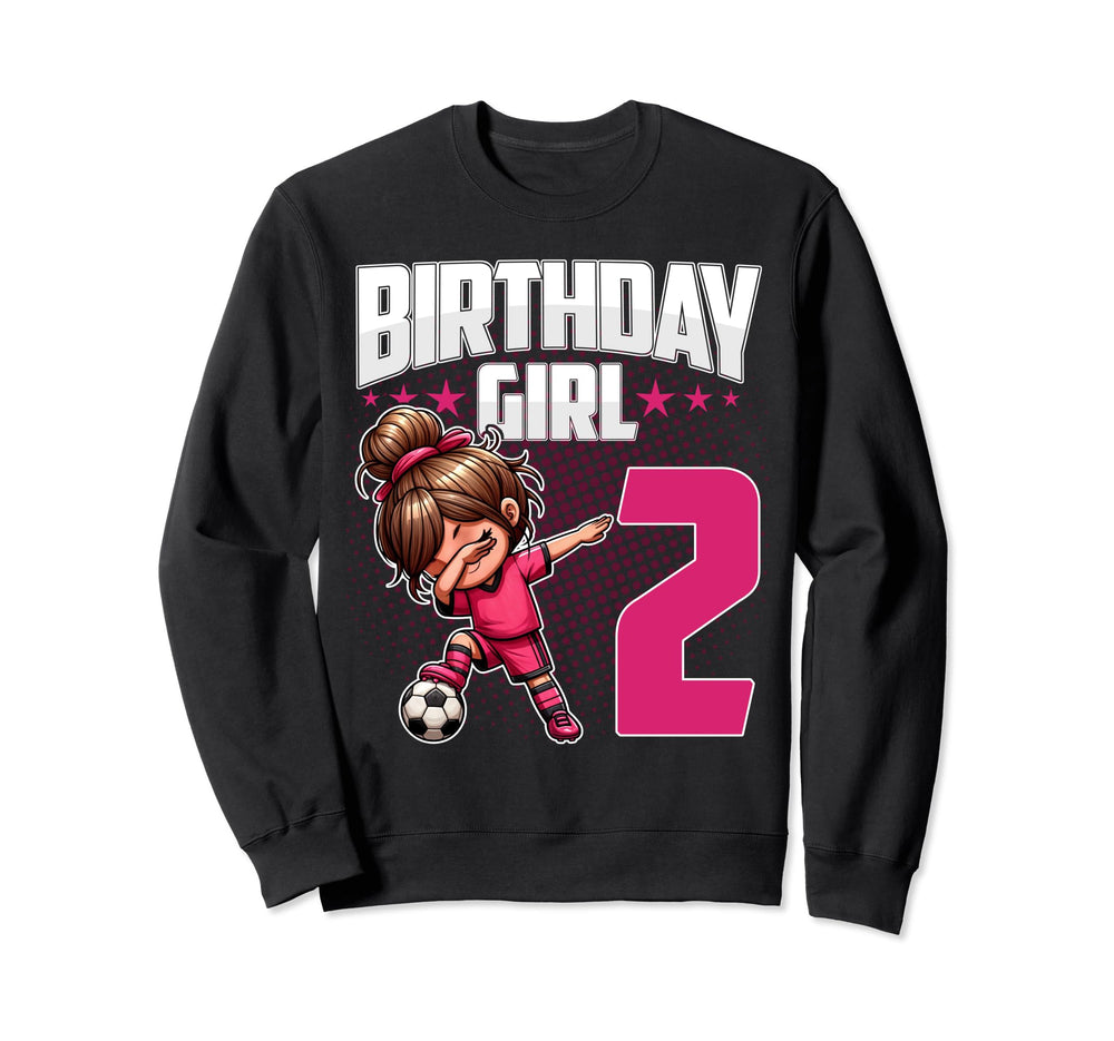 2Nd Birthday Soccer Dabbing 2 Years Sweatshirt - Trendy Graphic for Adults