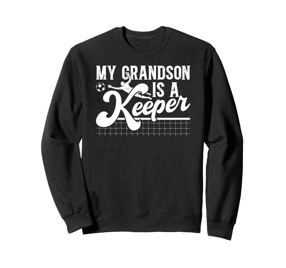 Proud Soccer Keeper Papa Soccer Goalie Sweatshirt - Graphic Print Unisex