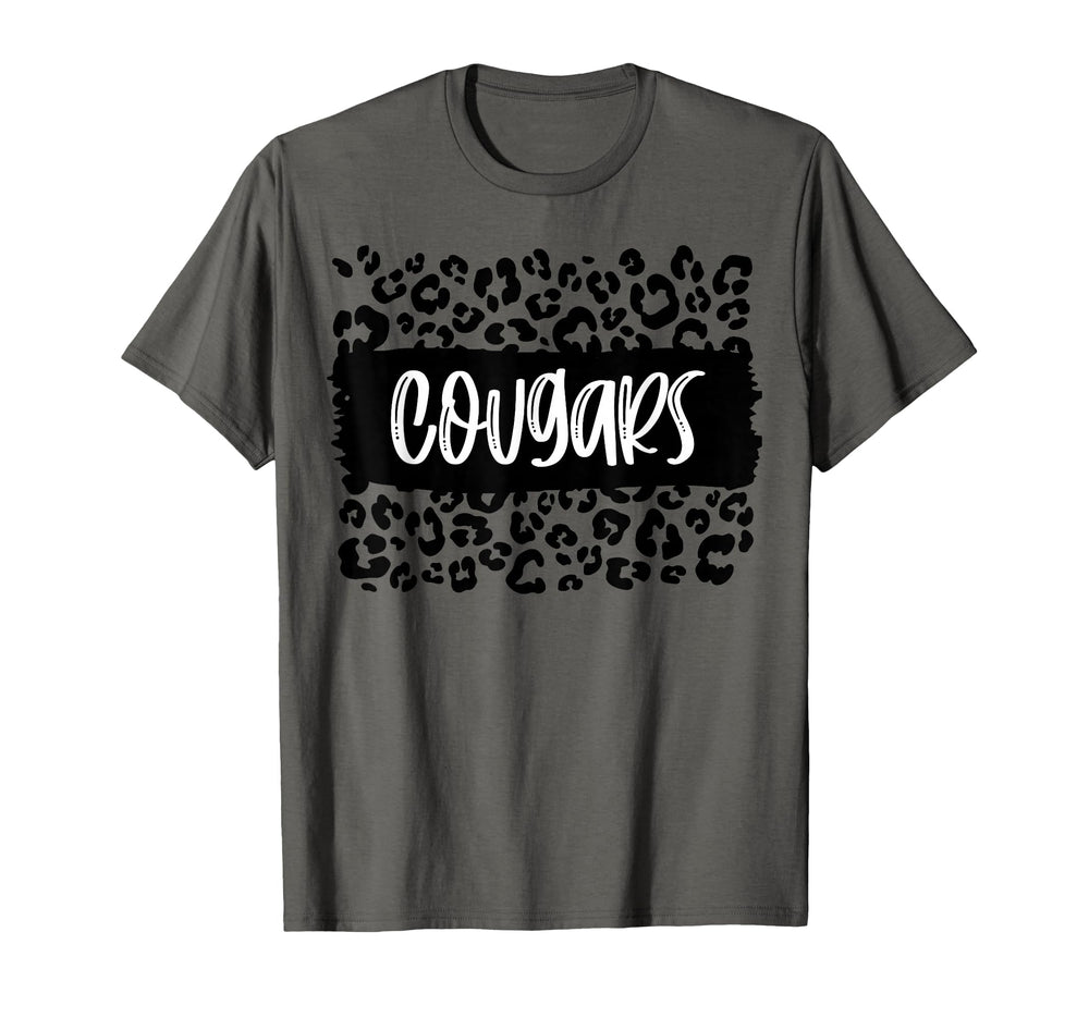 Cougars Team Mascot School Spirit T-Shirt - Minimalist Print Men Women