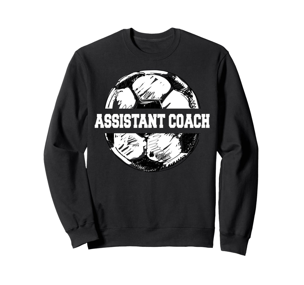 Soccer Assistant Coach Soccer Sweatshirt - Minimalist Print for Adults