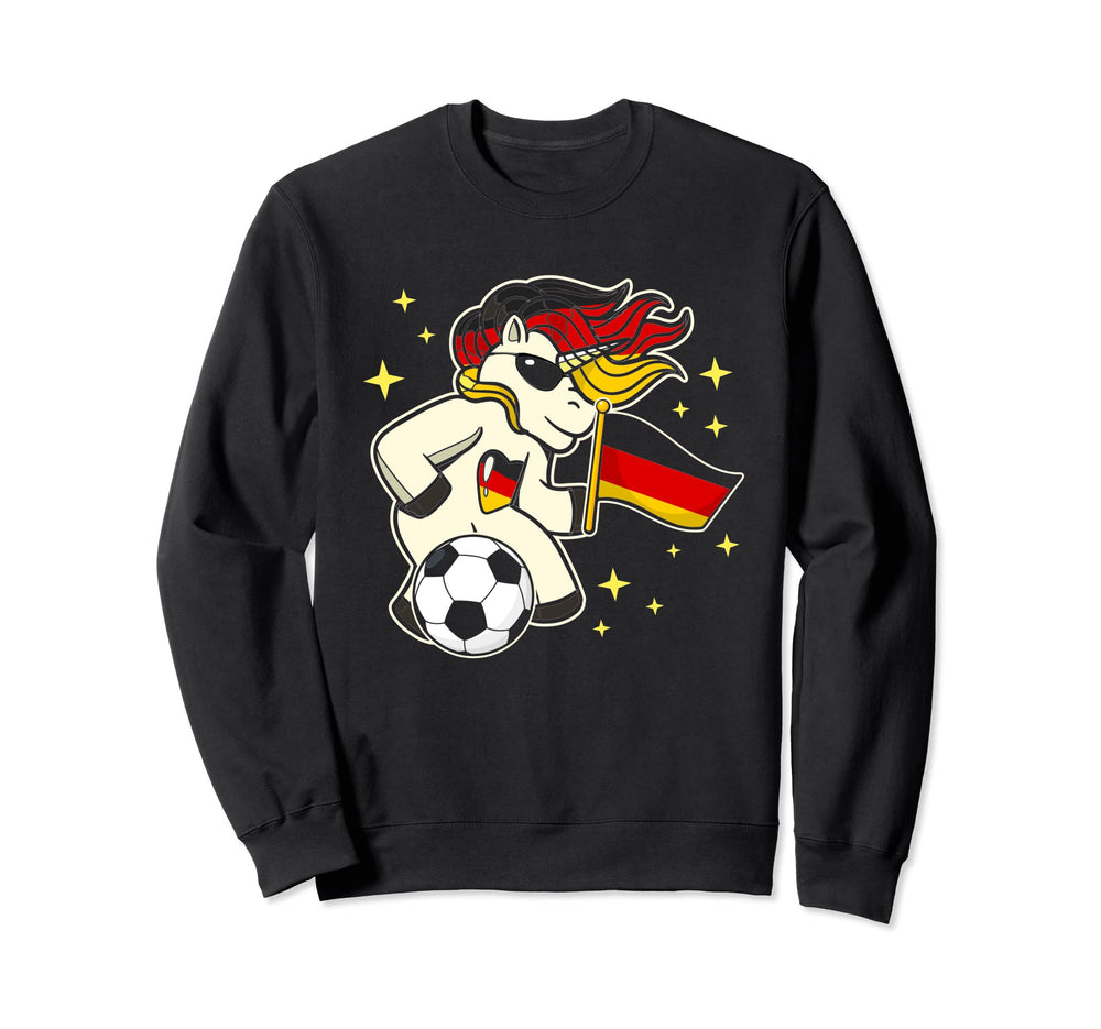 German Flag Football Unicorn Sweatshirt - Custom Art Print for Adults