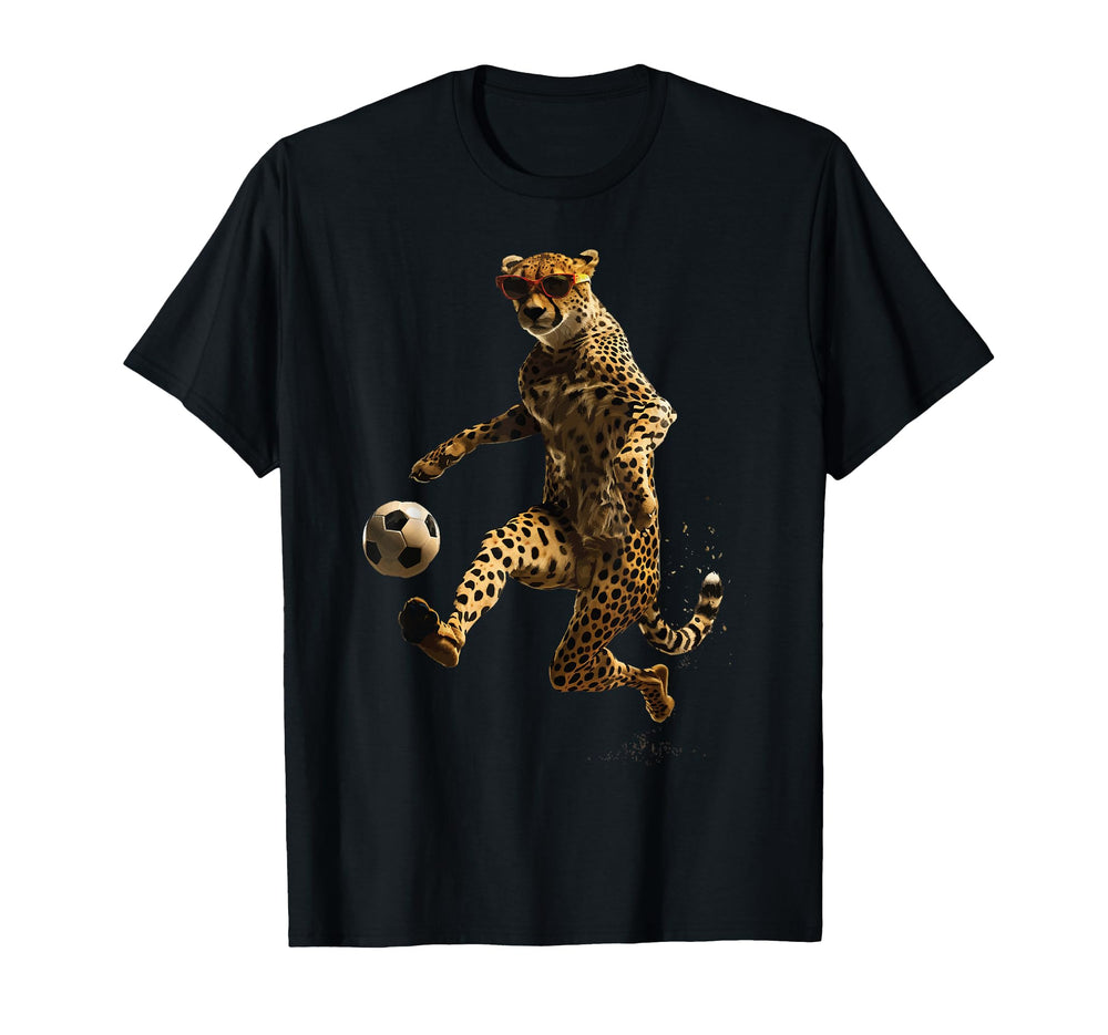 Cheetah Soccer Football T-Shirt - Custom Art Print for Adults