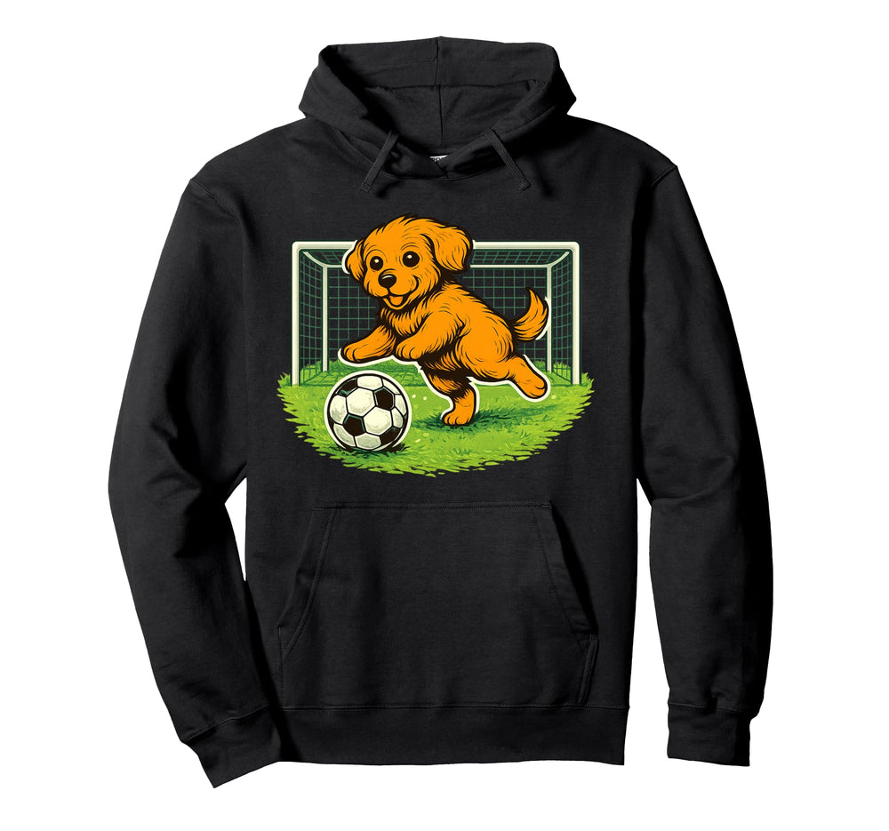 Goalkeeper Puppy Hoodie - Trendy Graphic for Adults