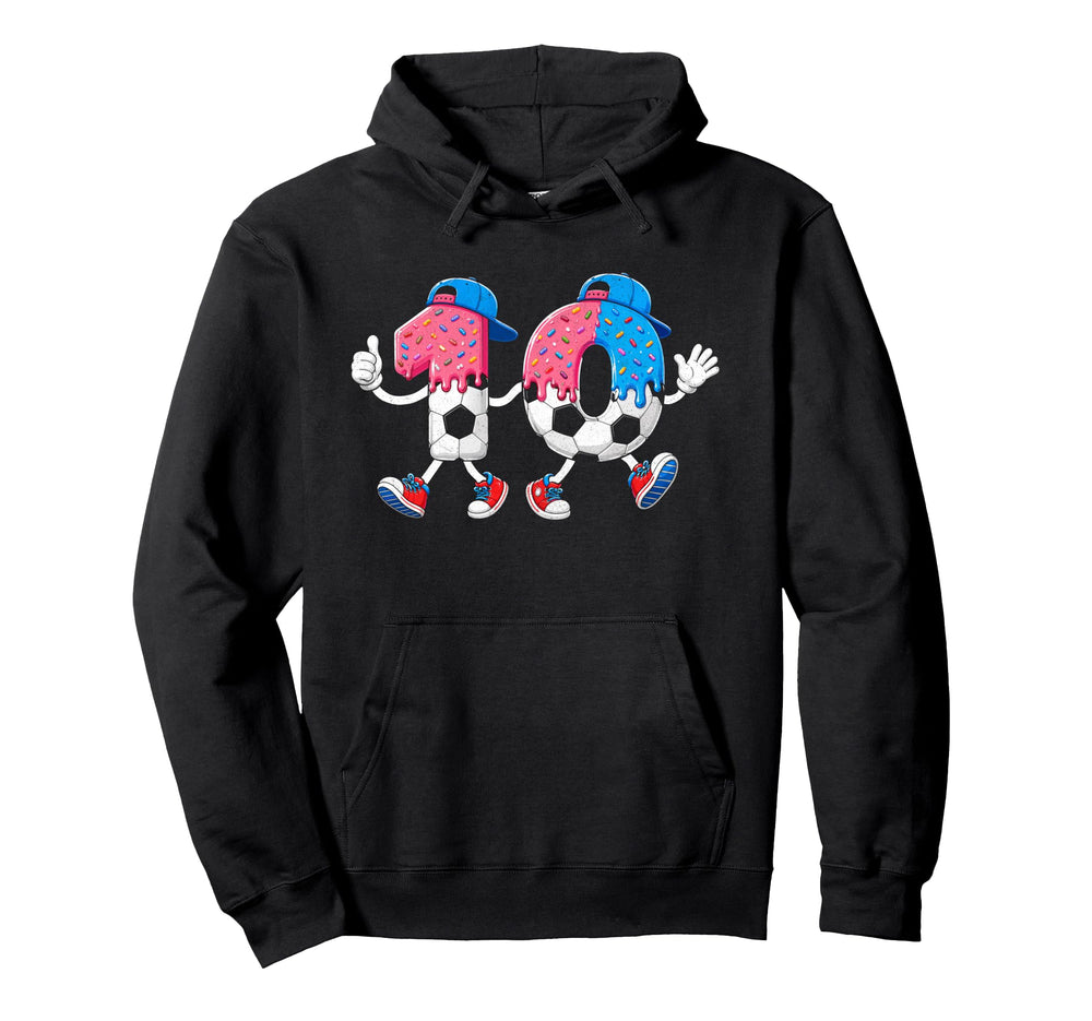 Soccer 10Th Birthday 10 Years Old Hoodie - Fun Novelty Design Men Women