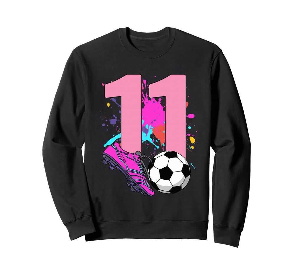 11Th Birthday Soccer Player Sweatshirt - Aesthetic Graphic for Adults