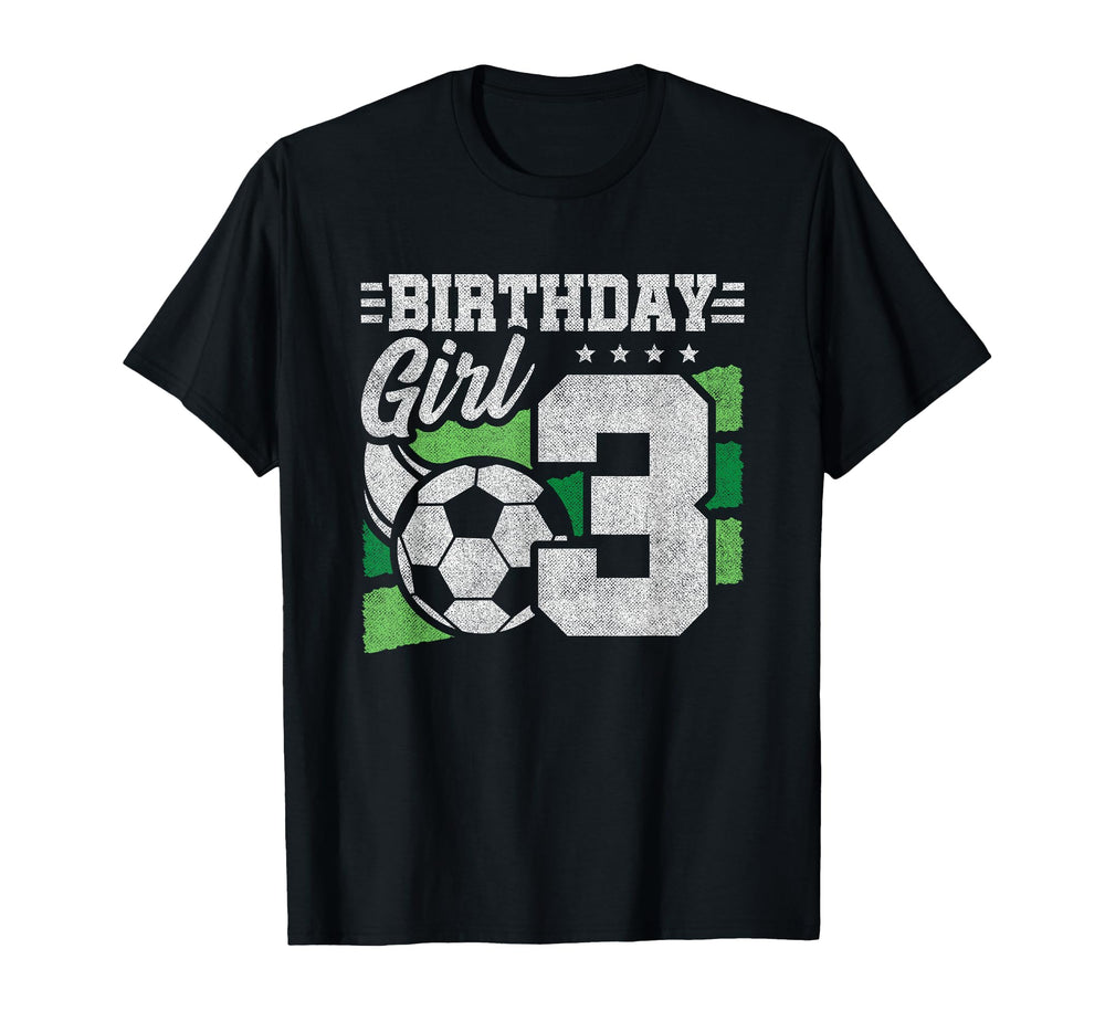Soccer Birthday Party 3 Year Old 3Rd T-Shirt - Minimalist Print for Adults