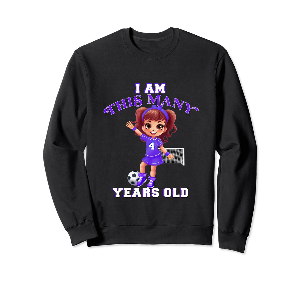 Soccer Player Four Year Old 4Th Sweatshirt - Aesthetic Graphic for Adults