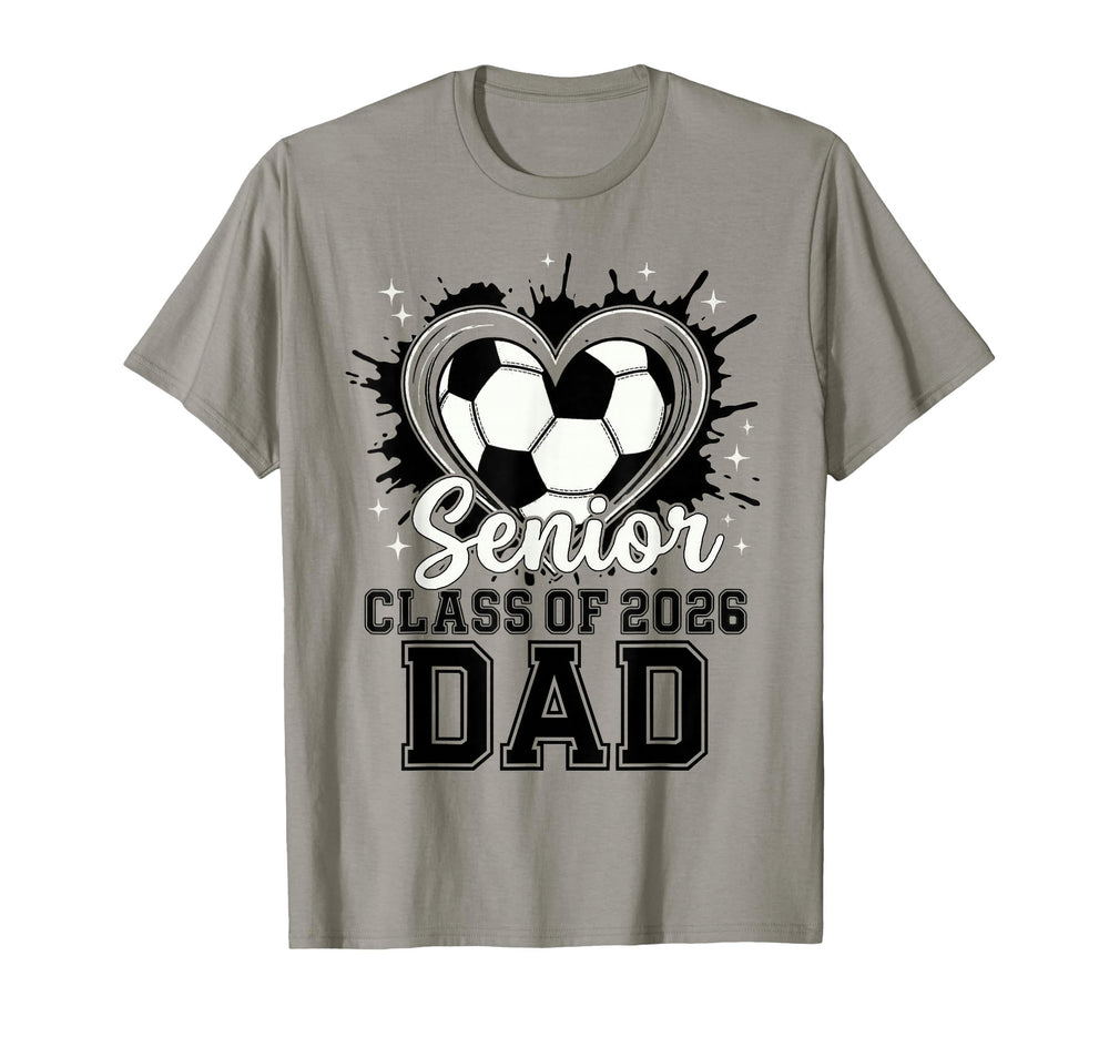 Senior Dad Class 2026 Soccer Drip Melt T-Shirt - Graphic Print Unisex