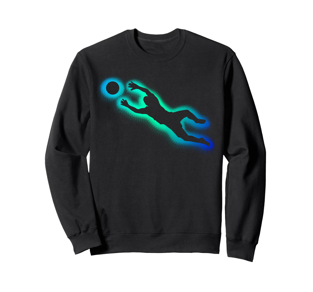 Colorful Soccer Goalie Splash Art Sweatshirt - Fun Novelty Design Unisex