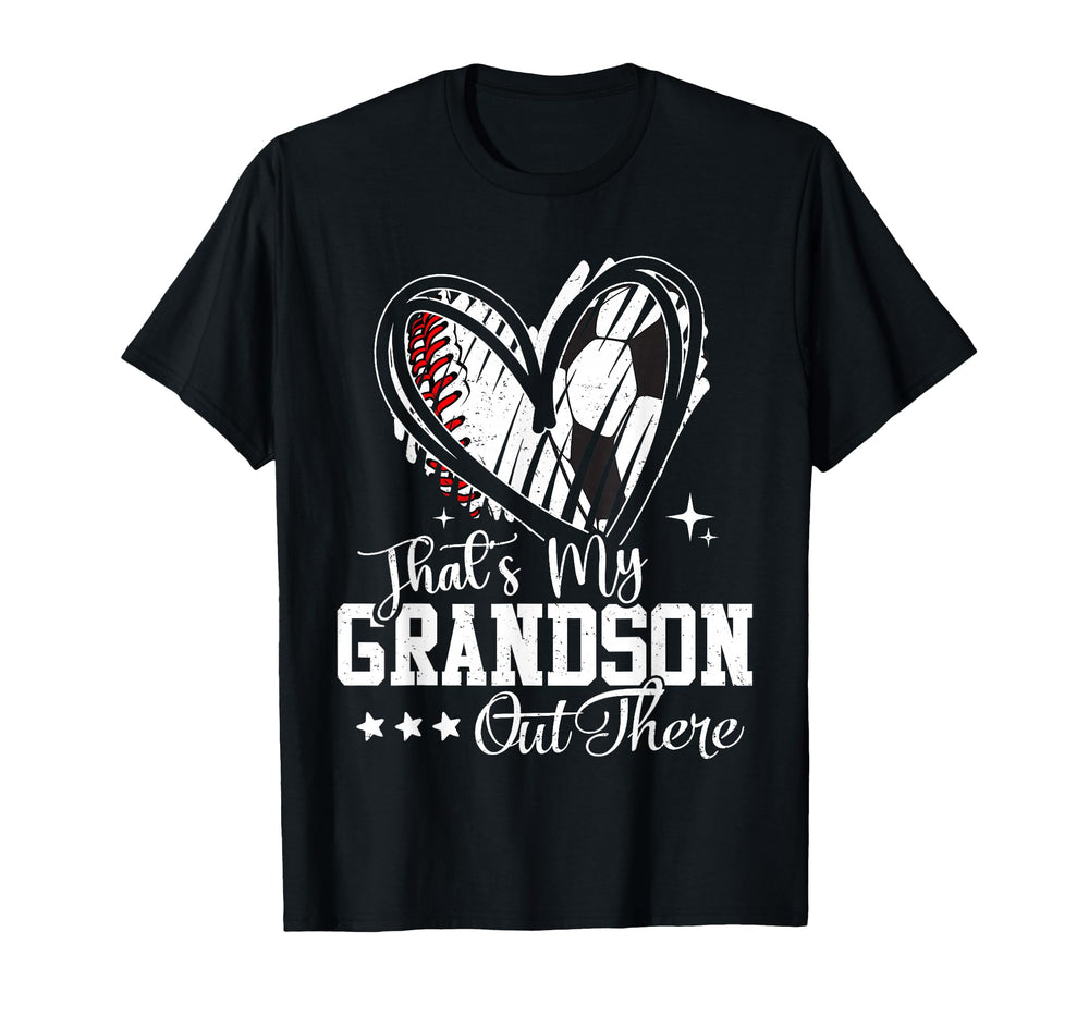 Thats My Grandson Out There Baseball T-Shirt - Trendy Graphic for Adults