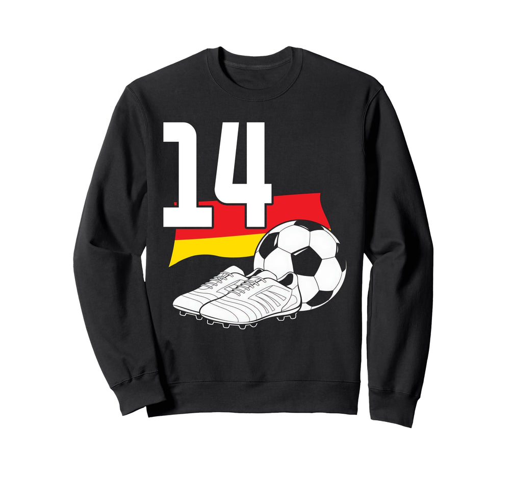 14 Soccer Birthday Gift Soccer Fan Sweatshirt - Custom Art Print Men Women