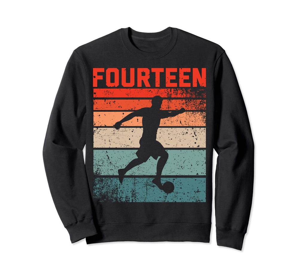 14Th Birthday Soccer 14 Years Old Sweatshirt - Custom Art Print Unisex