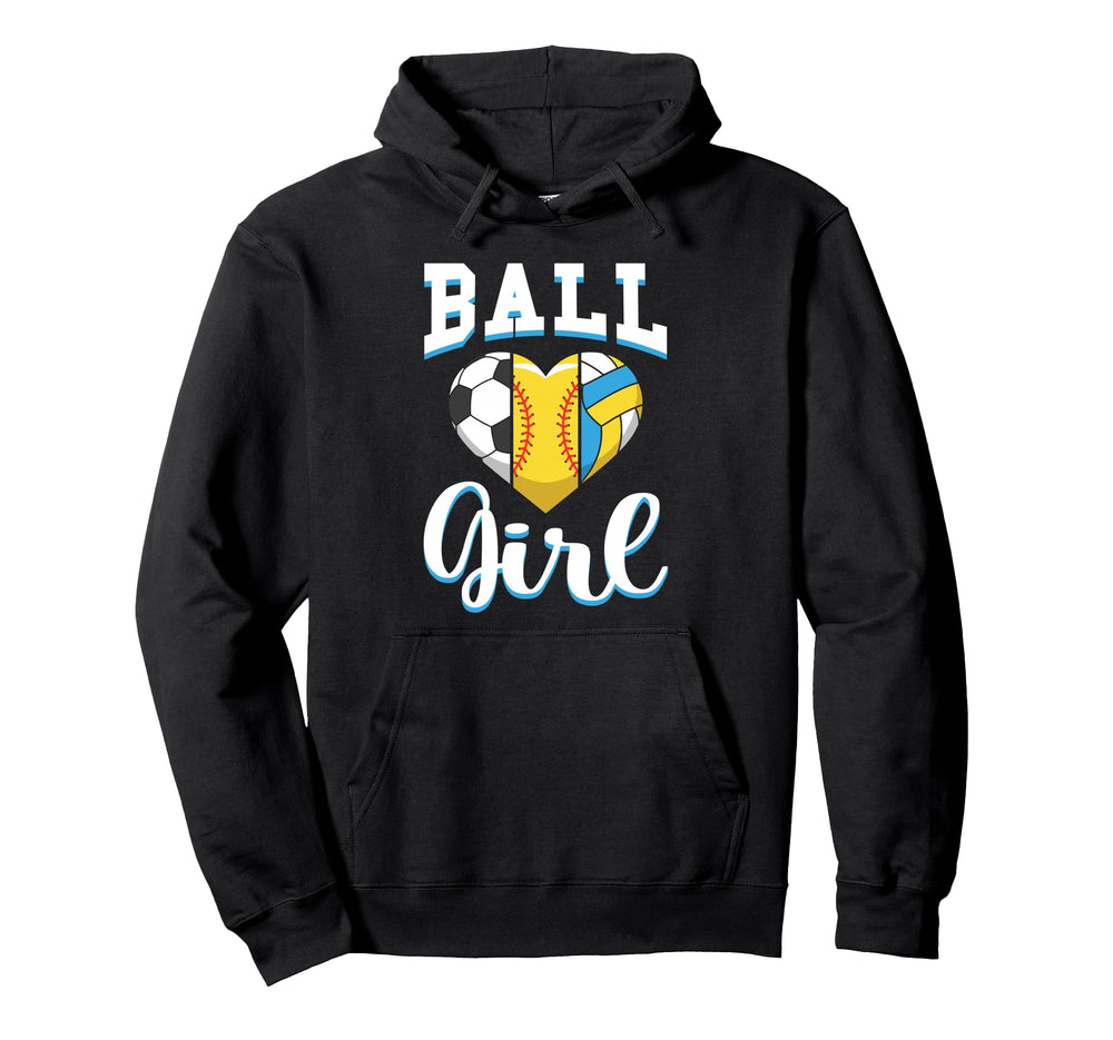 Ball Sports Heart Soccer Softball Hoodie - Novelty Apparel Men Women