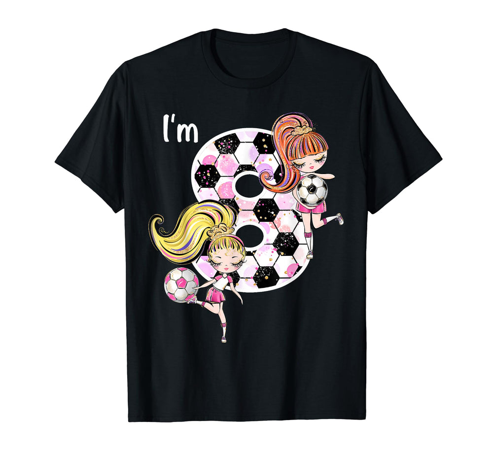 Soccer 8Th Birthday Party 8 Year Old T-Shirt - Aesthetic Graphic Men Women