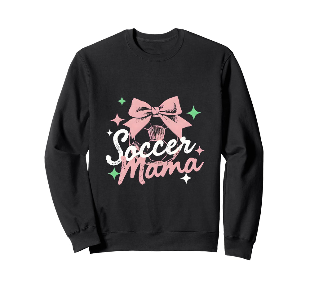 Soccer Mama Coquette Bow Sideline Sweatshirt - Trendy Graphic for Adults