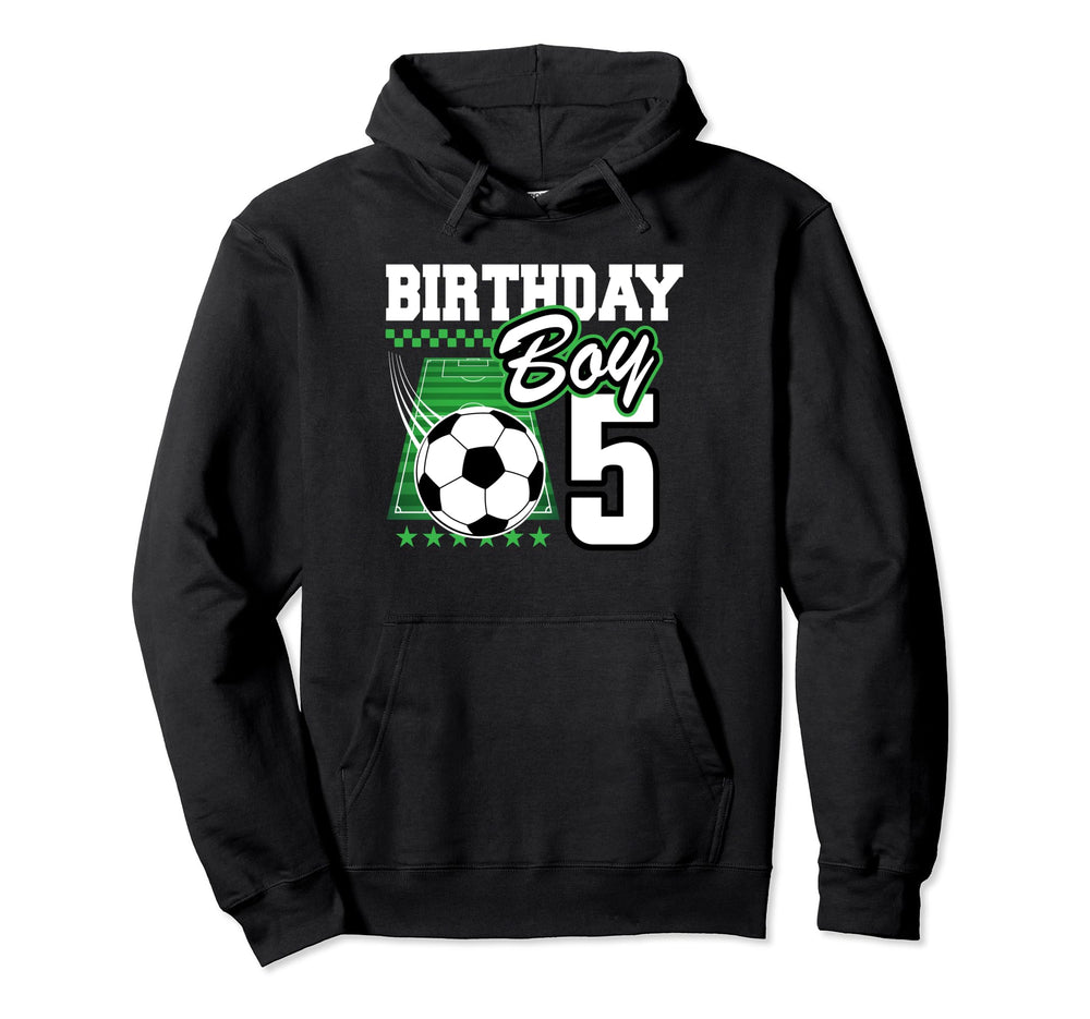 5Th B Day Soccer Birthday Party 5 Year Hoodie - Aesthetic Graphic Unisex