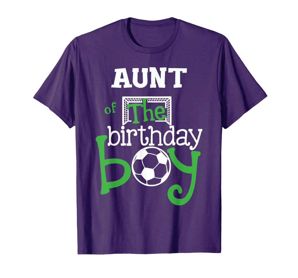 Aunt Birthday Soccer Player Bday Team T-Shirt - Minimalist Print Men Women
