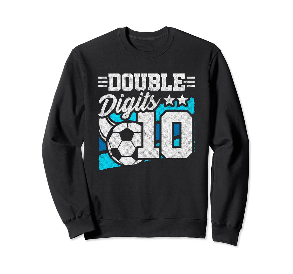 Double Digits 10Th Birthday Sweatshirt - Minimalist Print for Adults