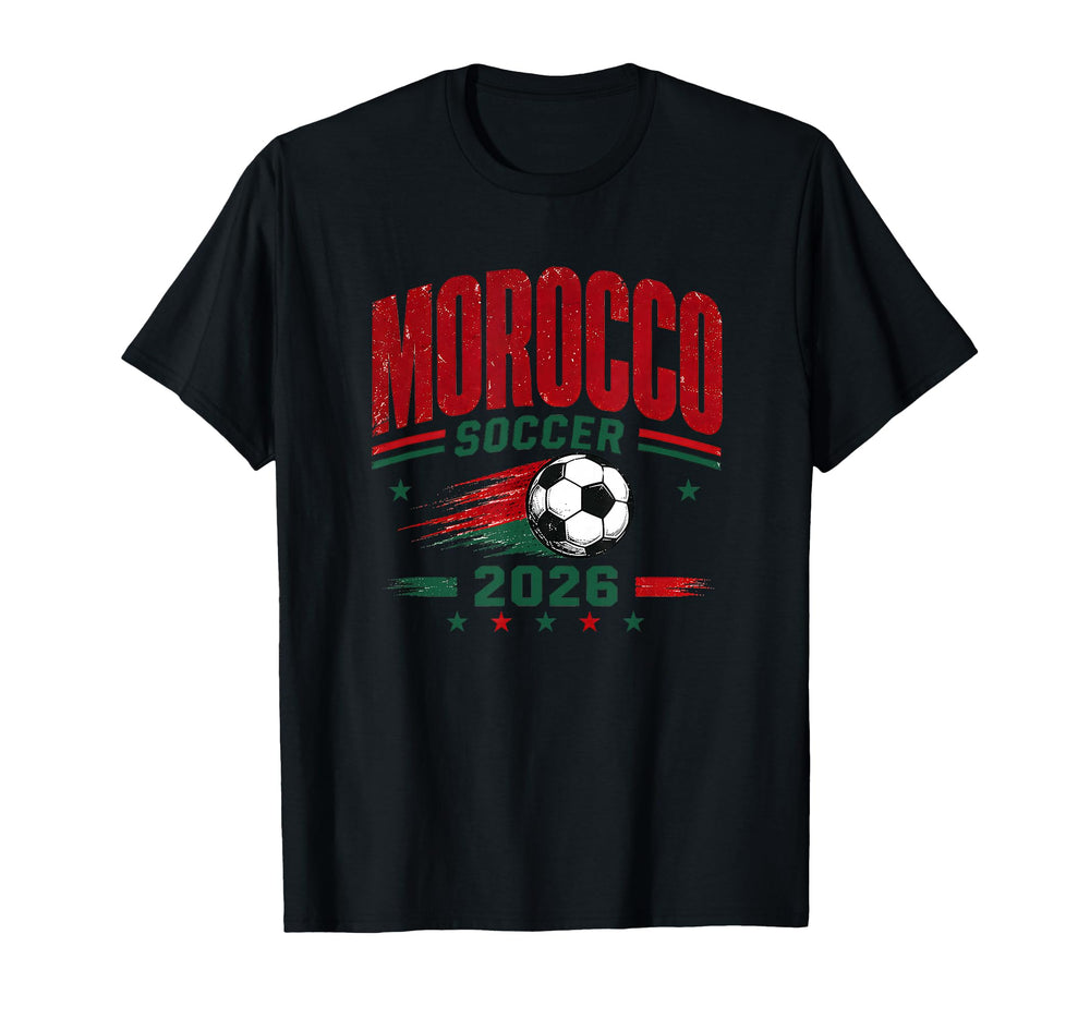 Morocco Soccer Teams Game Football T-Shirt - Fun Novelty Design for Adults