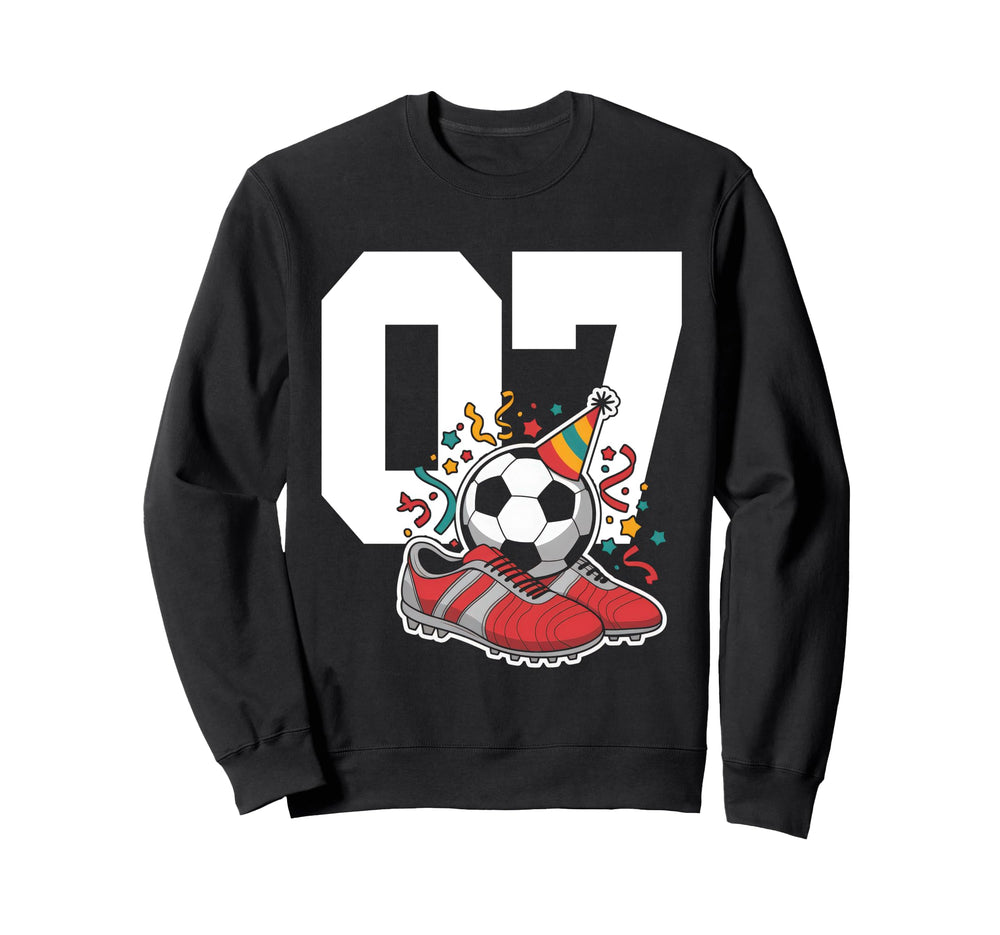 7 Soccer Birthday Gift Soccer Fan Sweatshirt - Custom Art Print Men Women