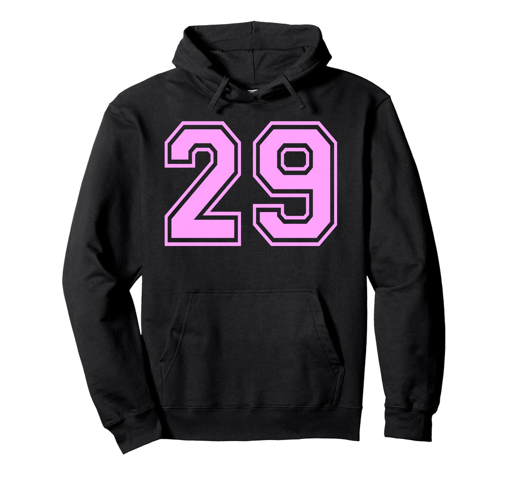 29 Number Twenty Nine Sports Varsity Hoodie - Custom Art Print Men Women