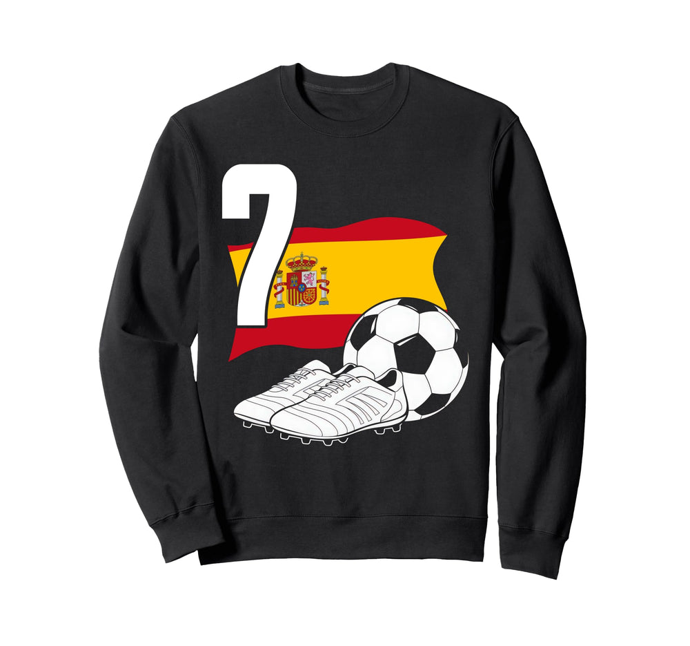 7 Soccer Birthday Gift Soccer Fan Sports Sweatshirt - Graphic Print Unisex