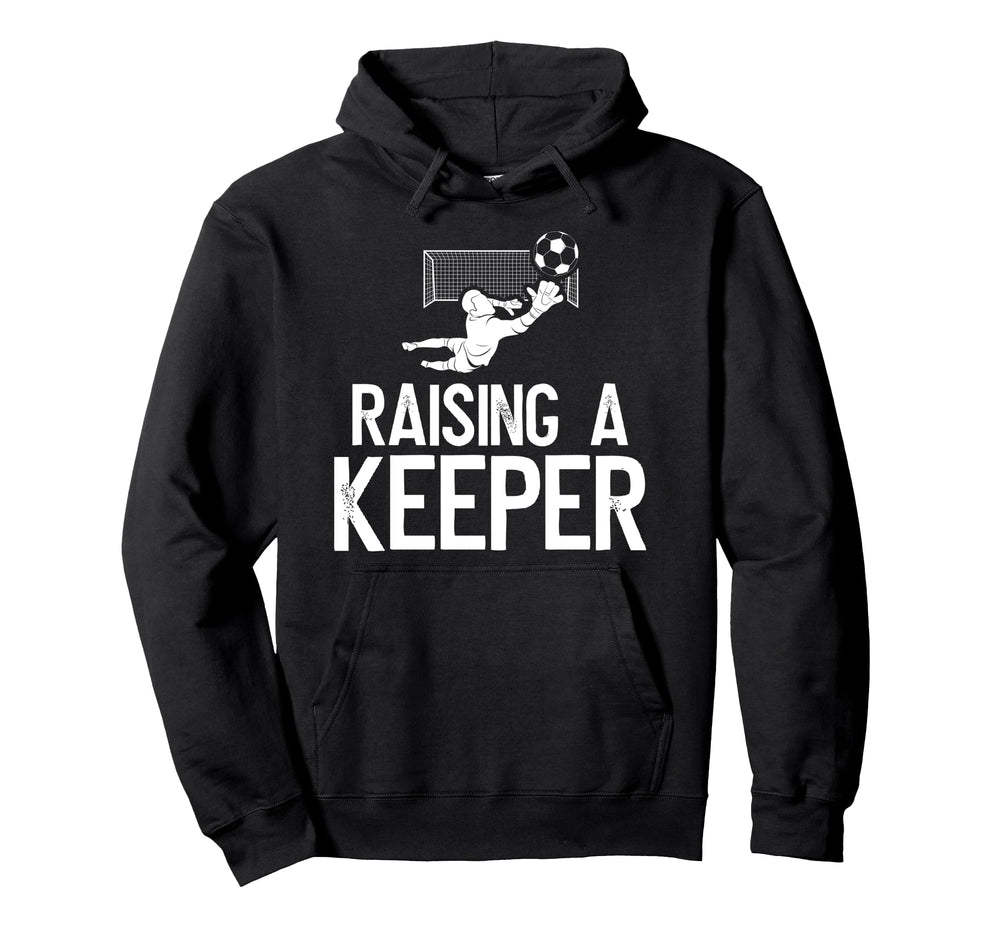 Raising Soccer Keeper Dad Soccer Hoodie - Minimalist Print Men Women