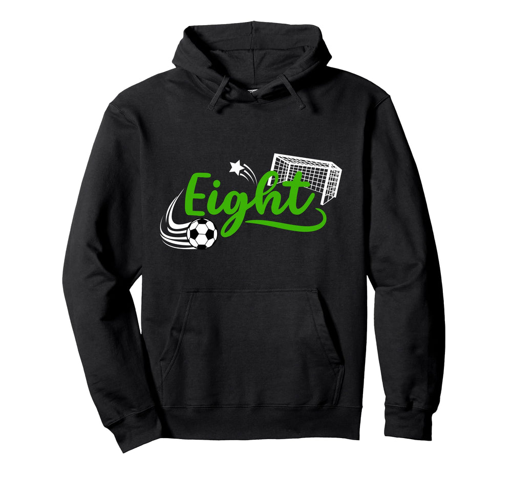 8Th Birthday Soccer Eight Year Old Hoodie - Trendy Graphic Men Women