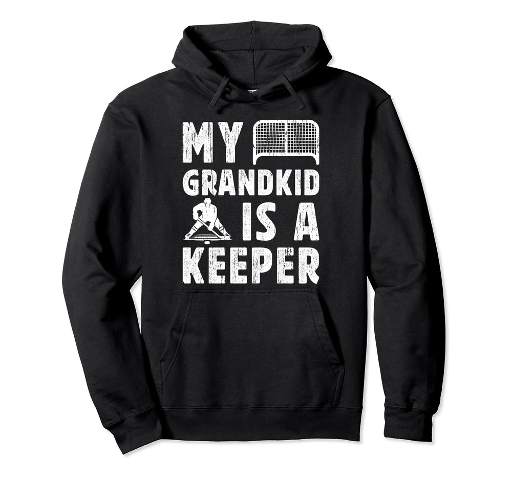 Proud Hockey Goalkeeper Grandpa Hoodie - Minimalist Print for Adults