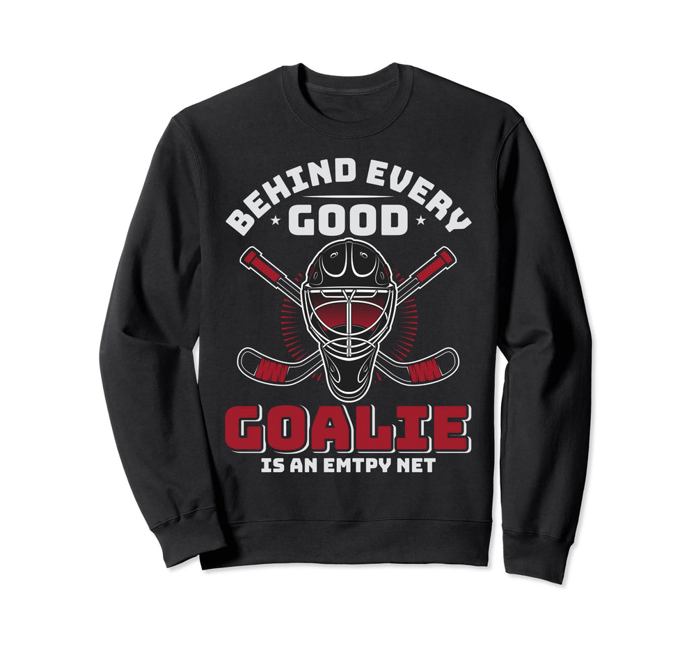 Hockey Goalkeeper Mask Player Outfit Sweatshirt - Minimalist Print Unisex