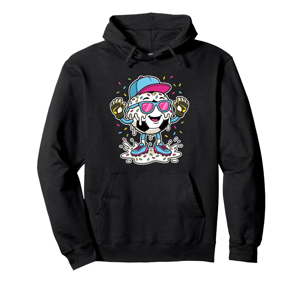 Soccer Ball Melting Ice Cream Drip Hoodie - Aesthetic Graphic Men Women