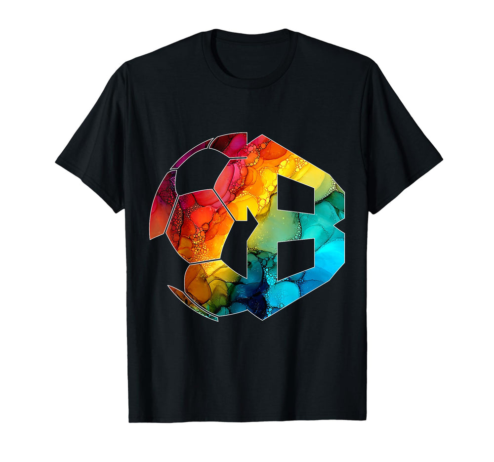 Number 8 Years Soccer 8Th Birthday T-Shirt - Fun Novelty Design Unisex