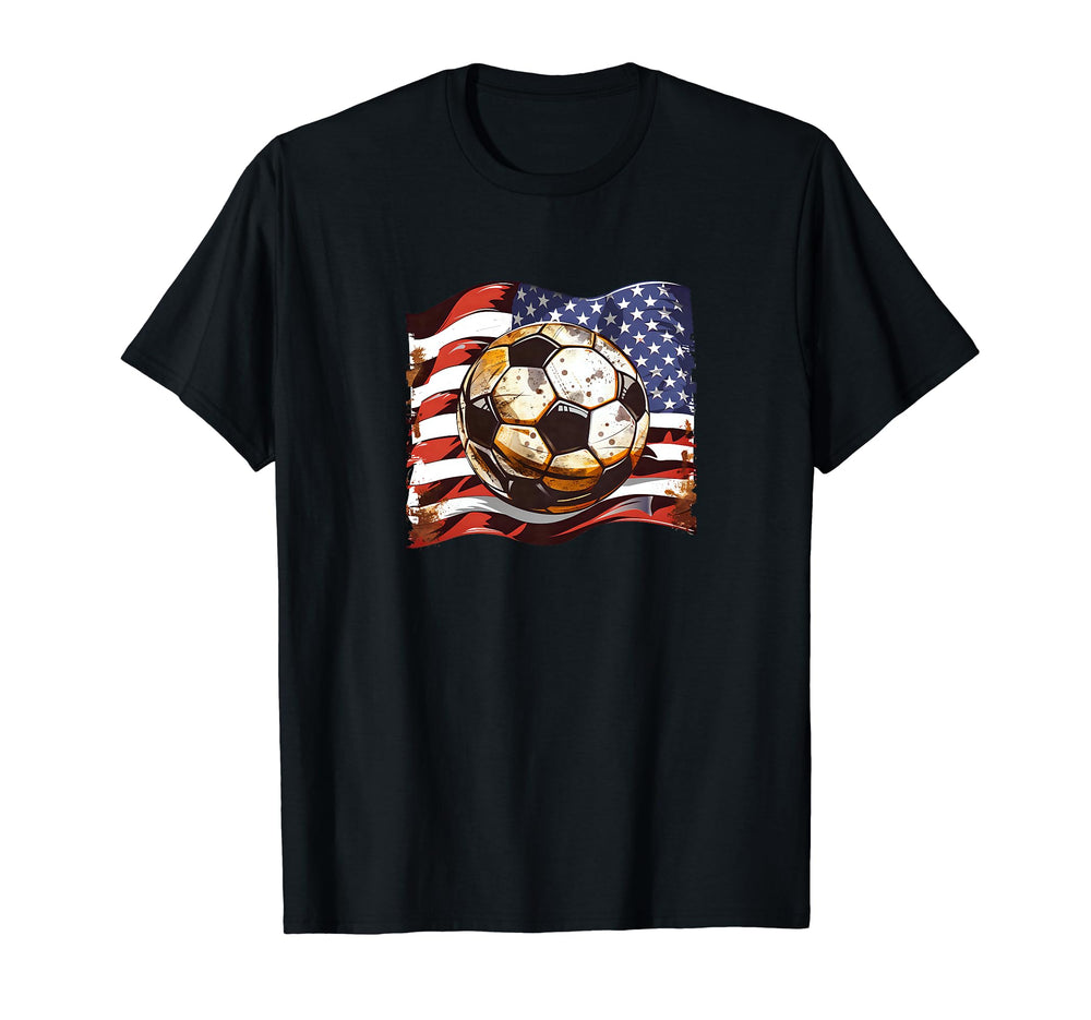 American Flag Soccer Ball Soccer Coach T-Shirt - Streetwear Style Men Women