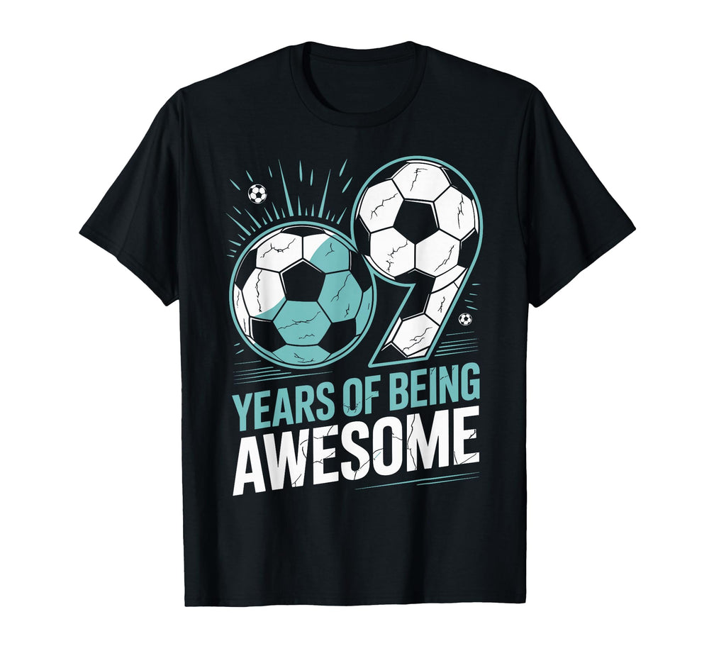 9 Years Being Awesome 9Th Birthday T-Shirt - Trendy Graphic for Adults