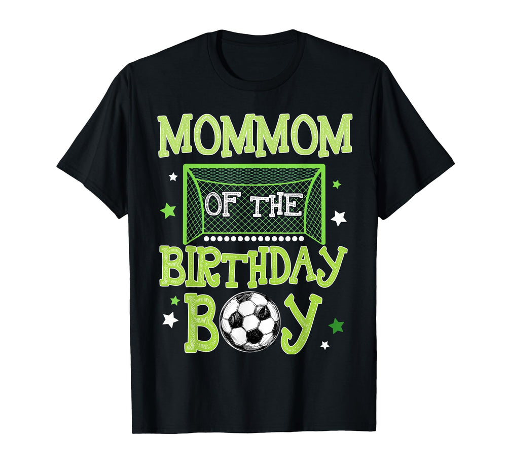 Mommom Birthday Soccer Family Matching T-Shirt - Unique Graphic for Adults