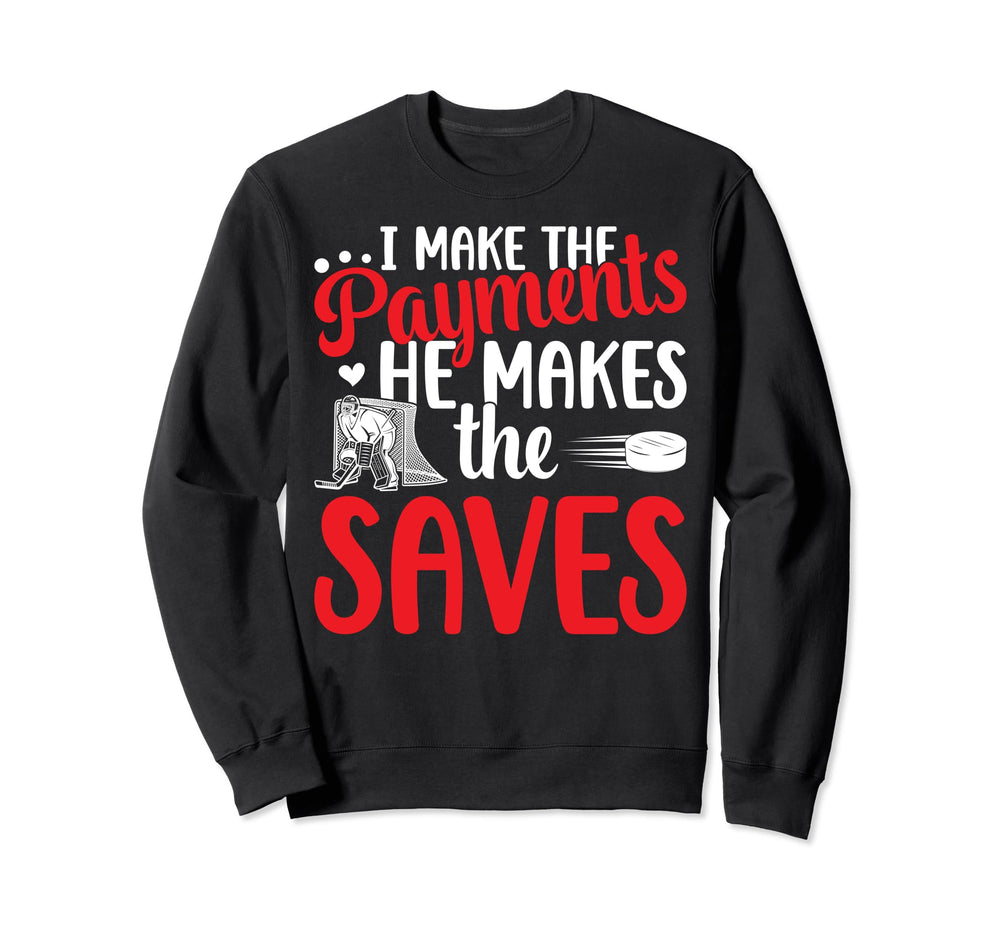 Ice Hockey Goalkeeper Mom Ice Sweatshirt - Fun Novelty Design for Adults