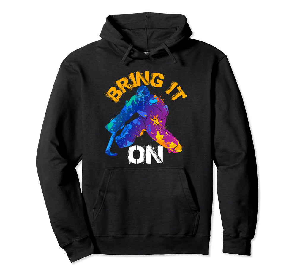 Ice Hockey Player Goalie Goalkeeper Funny Hoodie - Unique Graphic Unisex