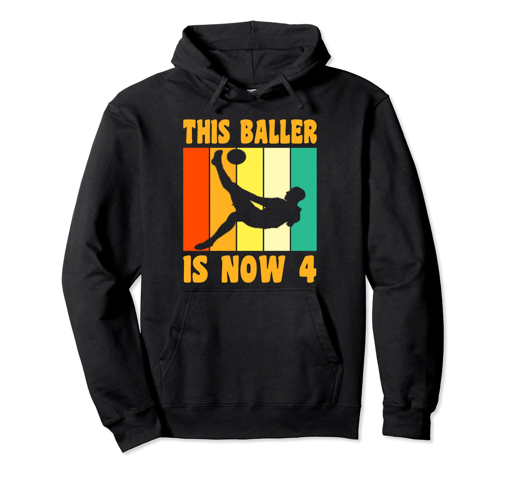 Happy 4Th Birthday 4 Year Old Hoodie - Fun Novelty Design for Adults