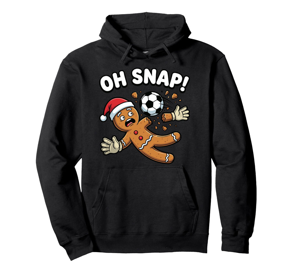 Oh Snap Gingerbread Goalie Funny Hoodie - Casual Everyday Wear for Adults