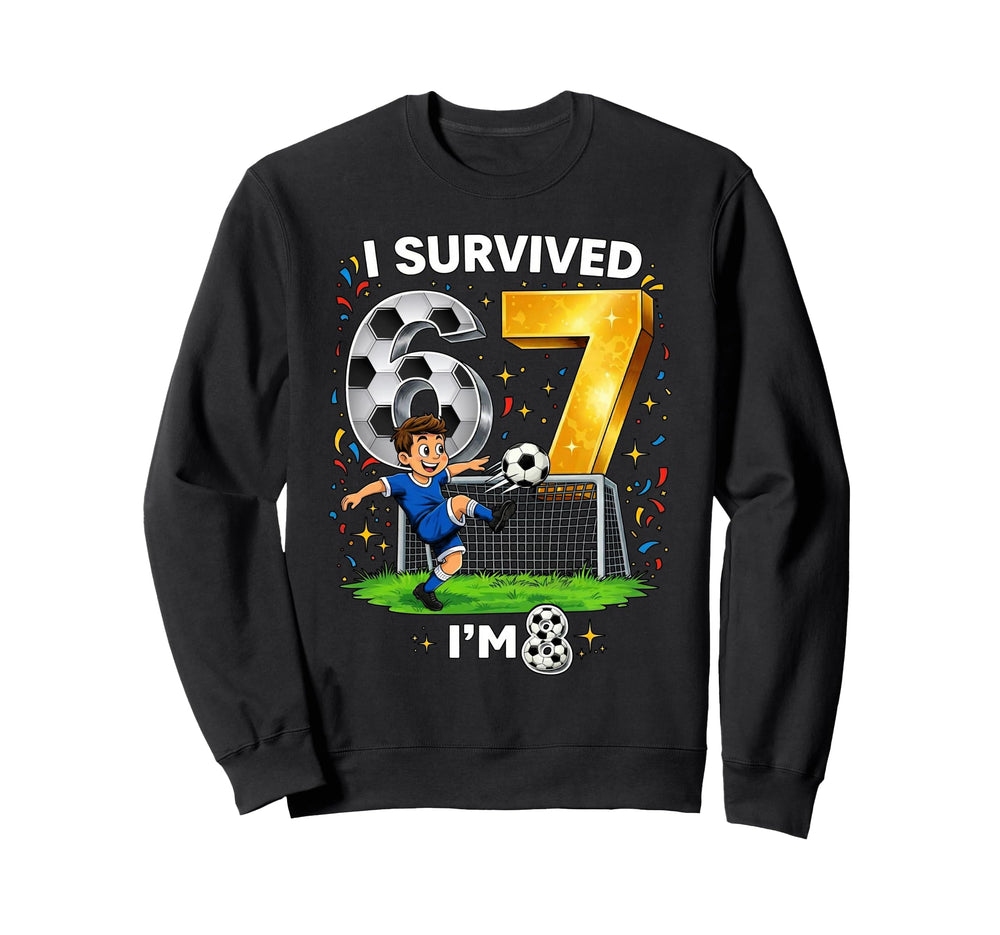 Soccer 8 Year Old 8Th Birthday Funny Sweatshirt - Graphic Print Men Women