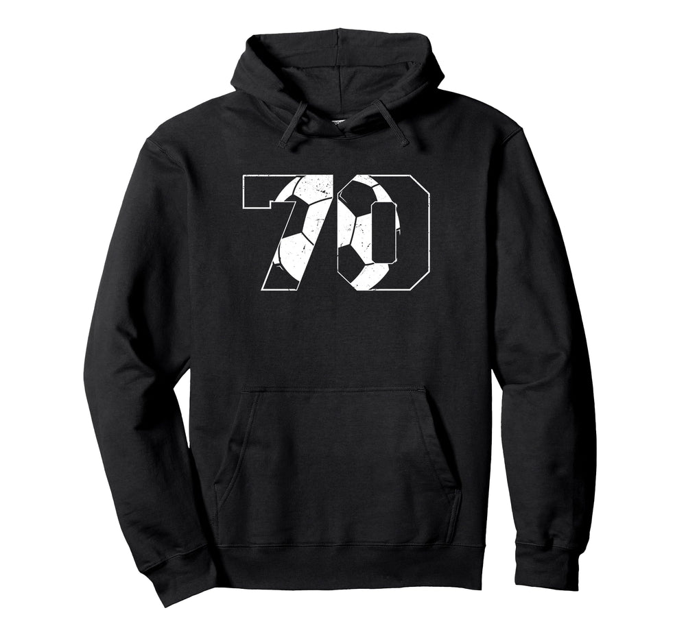 70Th Birthday Soccer Player Football Hoodie - Custom Art Print for Adults