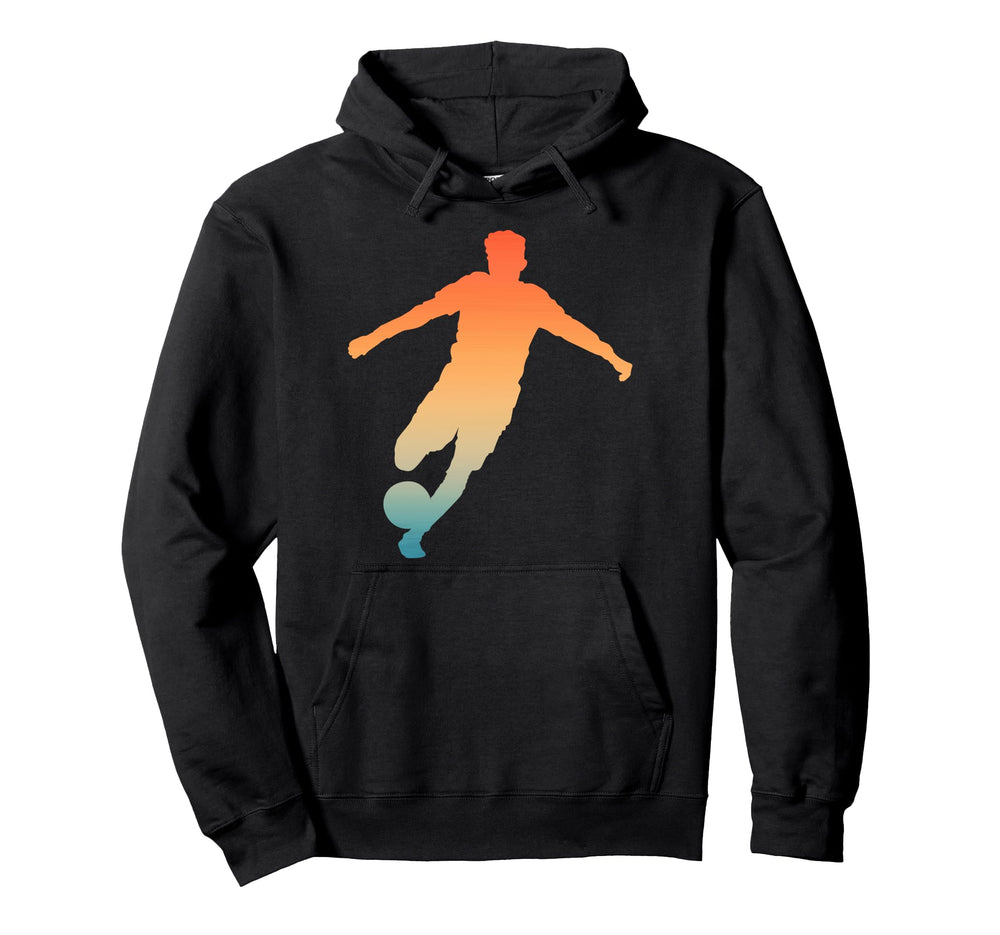 Silhouette Soccer Player Goalkeeper Hoodie - Trendy Graphic for Adults