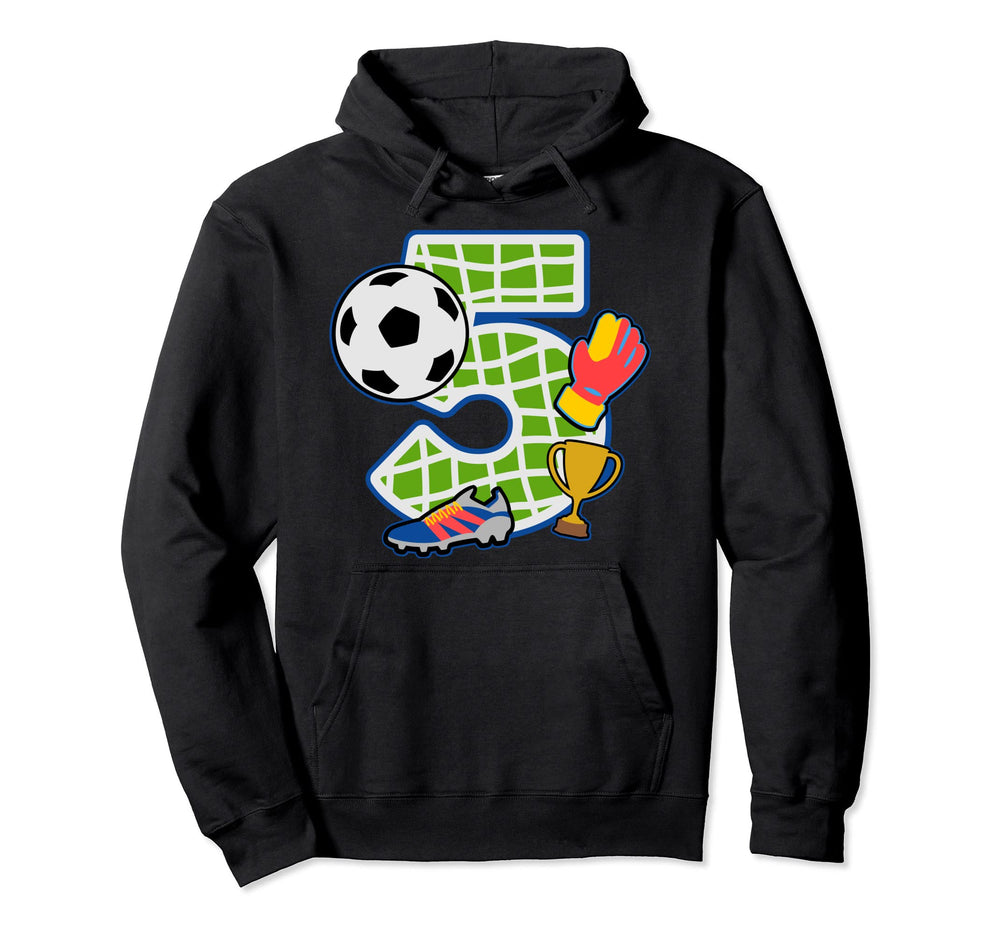 Soccer 5Th Birthday Party Number 5 5 Hoodie - Streetwear Style for Adults