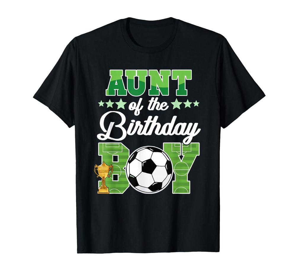 Soccer Aunt Birthday Party Soccer T-Shirt - Minimalist Print Men Women